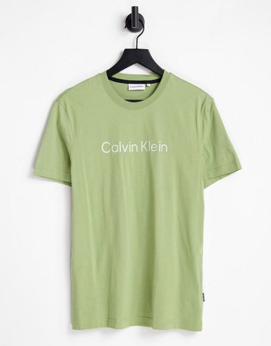 T-shirt avec rayure griffée en relief - Calvin Klein - Modalova