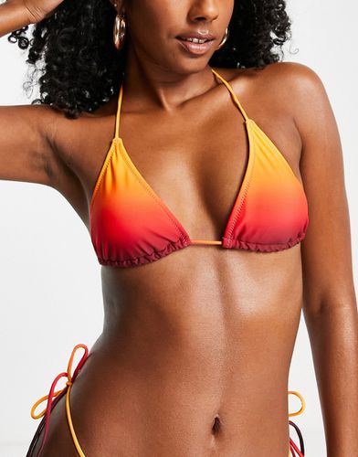 Haut de bikini triangle noué devant - Orange ombré - Candypants - Modalova