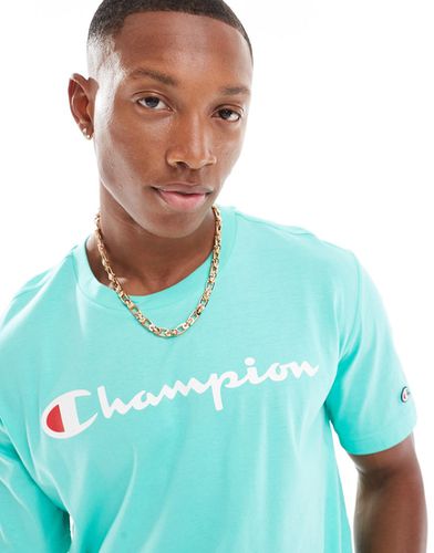 T-shirt à logo sur la poitrine - Vert clair - Champion - Modalova