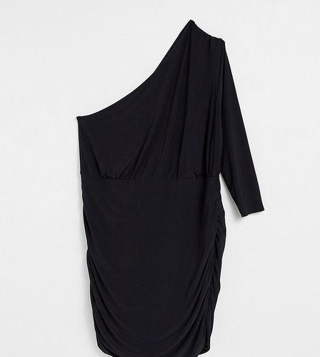 Robe courte asymétrique à détails froncés - Club L London Plus - Modalova