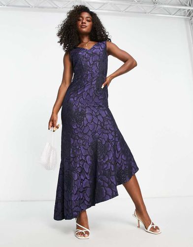 Robe asymétrique à fleurs - Violet - Closet London - Modalova