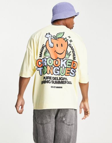T-shirt oversize à imprimé pomme - Crooked Tongues - Modalova