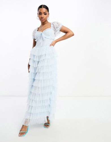 Sofia - Robe longue à volants en dentelle - clair - Amy Jane London - Modalova