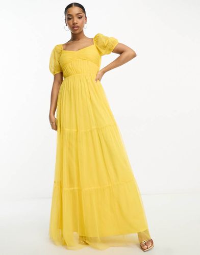 Robe longue en tulle avec décolleté en caur - Anaya - Modalova