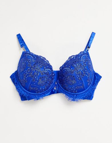 Curve - Fiercely Sexy - Soutien-gorge à décolleté plongeant en dentelle brodée ornée de sequins - cobalt - Ann Summers - Modalova