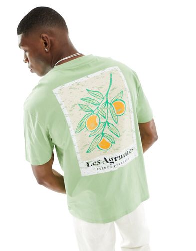 T-shirt coupe carrée à imprimé Les Agrumes - Another Influence - Modalova
