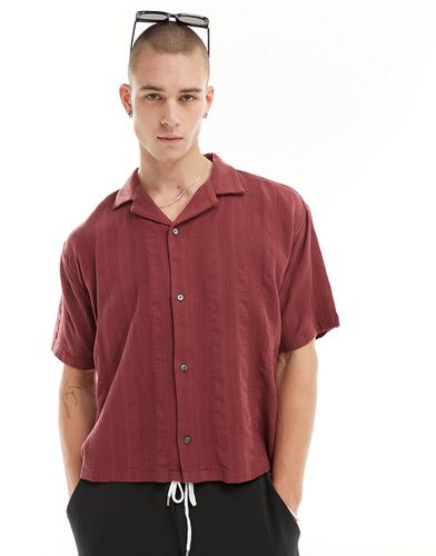 Chemise courte à manches courtes coupe décontractée - Bordeaux - Abercrombie & Fitch - Modalova