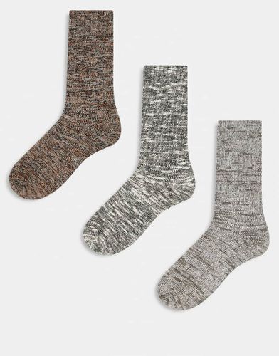 Lot de 3 paires de chaussettes - chiné - Abercrombie & Fitch - Modalova