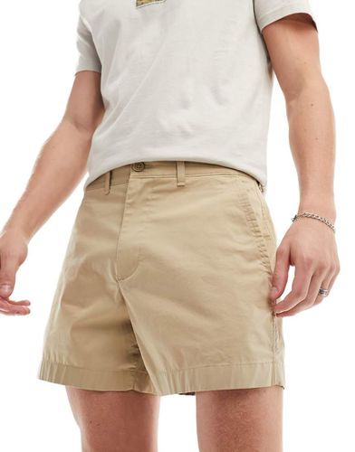 Short chino 5 pouces sans pinces - Beige - Abercrombie & Fitch - Modalova