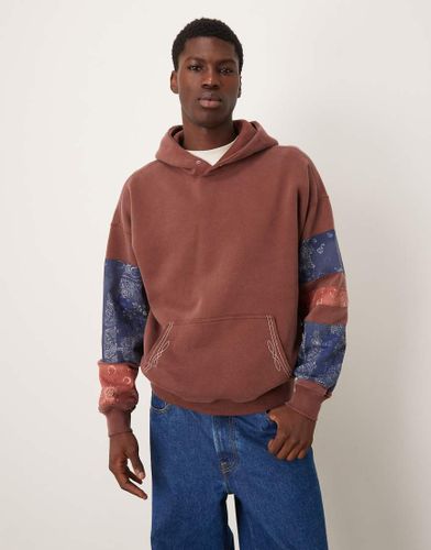 Sweat  capuche basique en patchwork - Marron chocolat - Abercrombie & Fitch - Modalova
