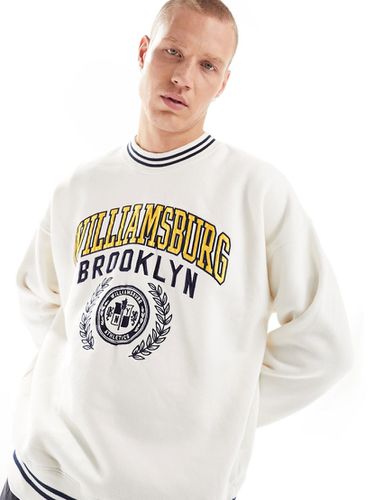 Sweat oversize avec broderie Williamsburg style universitaire - Abercrombie & Fitch - Modalova