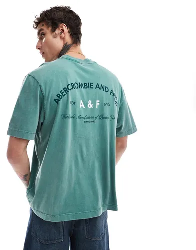 T-shirt avec imprimé logo vintage dans le dos - /vert délavé - Abercrombie & Fitch - Modalova