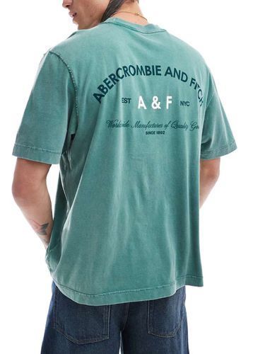 T-shirt avec imprimé logo vintage dans le dos - /vert délavé - Abercrombie & Fitch - Modalova