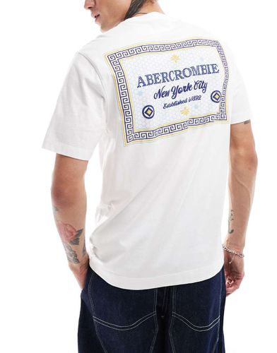 T-shirt coupe classique avec imprimé logo au centre et au dos style mosaïque - Abercrombie & Fitch - Modalova