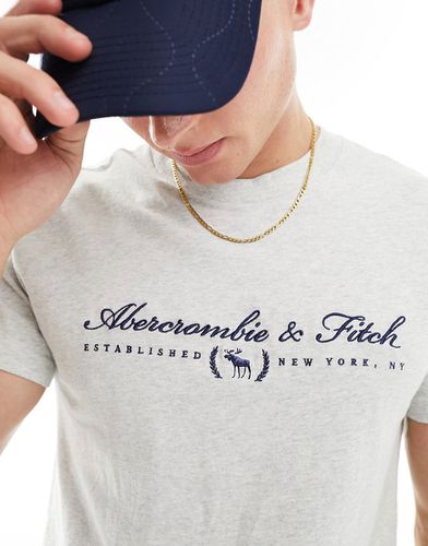 T-shirt décontracté à inscription logo - chiné - Abercrombie & Fitch - Modalova
