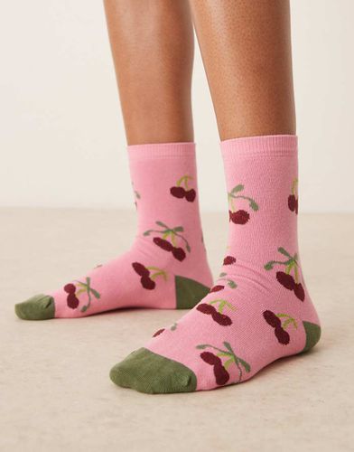 Chaussettes à imprimé cerises - Accessorize - Modalova