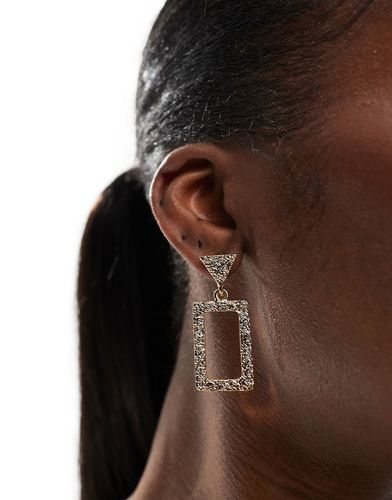Boucles d'oreilles à pendants carrés martelés - Accessorize - Modalova