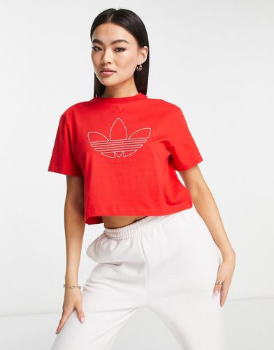 T-shirt crop top à grand logo - Adidas Originals - Modalova