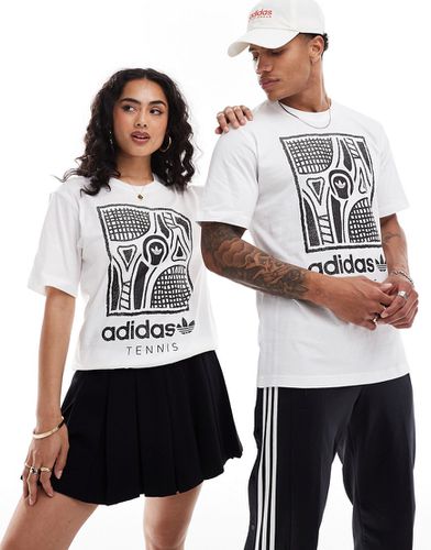 T-shirt unisexe à imprimé Tennis - Adidas Originals - Modalova