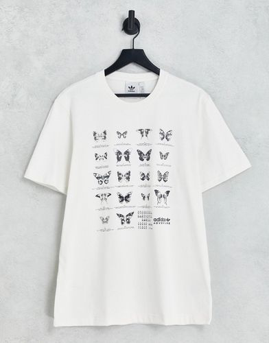 Adventure - T-shirt à imprimé papillons - adidas Originals - Modalova