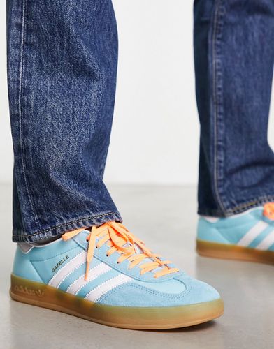 Gazelle Indoor - Baskets avec semelle en caoutchouc - et blanc - LBLUE - Adidas Originals - Modalova