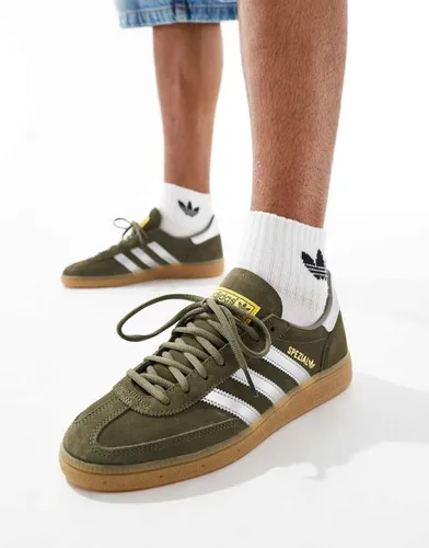 Handball Spezial - Baskets avec semelle en caoutchouc - Olive et argenté - Adidas Originals - Modalova