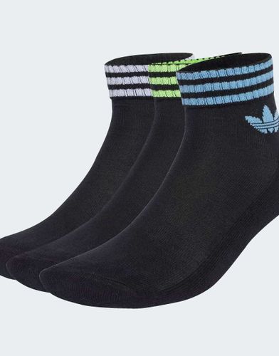 Lot de 3 paires de chaussettes  3 bandes - /bleu cendr/vert - Adidas Originals - Modalova