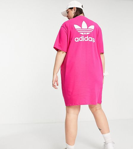 Plus - adicolour - Robe t-shirt imprimée au dos - adidas Originals - Modalova