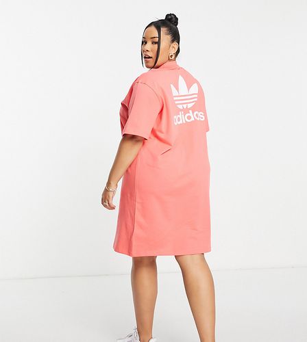 Plus - adicolour - Robe t-shirt imprimée au dos - adidas Originals - Modalova
