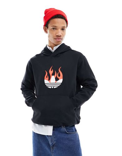 Sweat à capuche à logo trèfle enflammé - Adidas Originals - Modalova