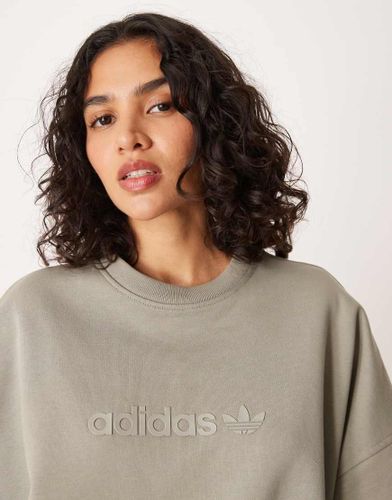 Sweat  logo linaire - Kaki - Adidas Originals - Modalova