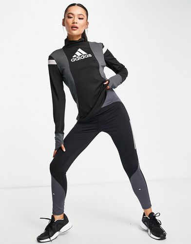 Adidas - Legging de course color-block - et gris - Adidas Performance - Modalova