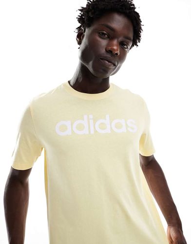 Essentials - T-shirt en jersey avec logo linéaire brodé - Adidas Performance - Modalova