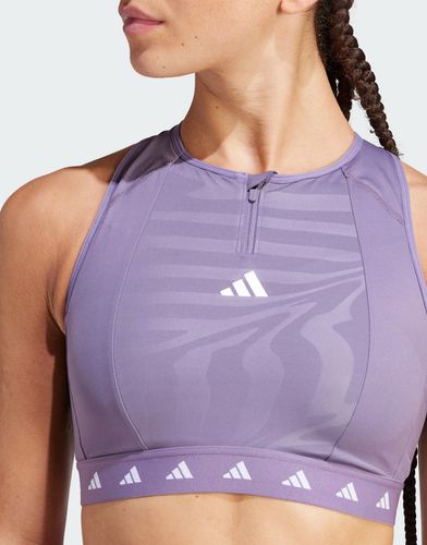 Adidas - Powerimpact - Brassière de sport Techfit à col montant zippé maintien modéré - Adidas Performance - Modalova