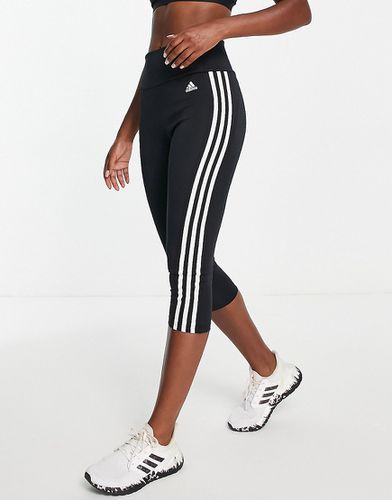 Adidas Training - Designed To Move - Legging longueur 3/4 à taille haute et logo 3 bandes - Adidas Performance - Modalova