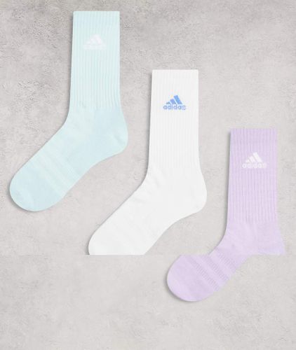 Adidas Training - Lot de 3 paires de chaussettes - Bleu, blanc et lilas - Adidas Performance - Modalova