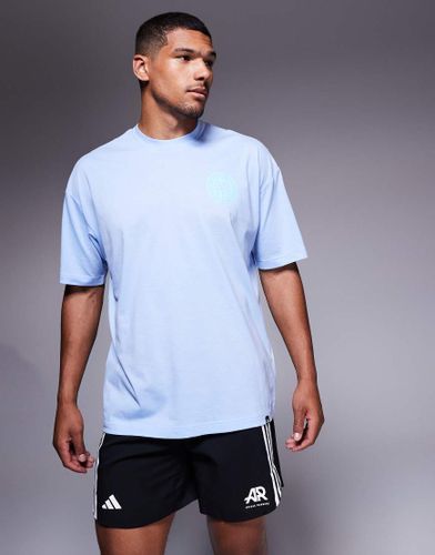 Adidas Training - Power - T-shirt avec imprim globe au dos - cendr - Adidas Performance - Modalova
