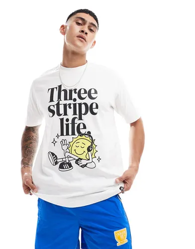Adidas Training - T-shirt avec imprimé Three Stripe Life - Adidas Performance - Modalova