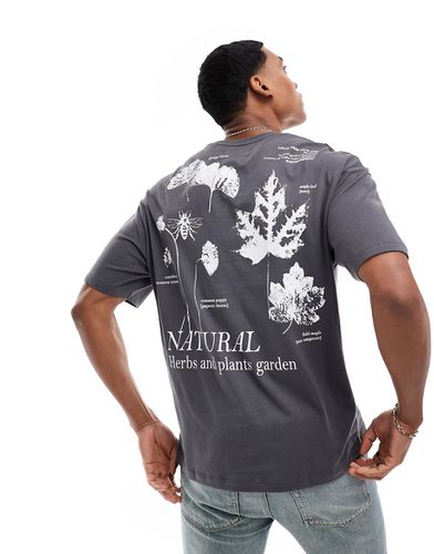 T-shirt oversize avec imprimé Natural Plants au dos - Adpt - Modalova
