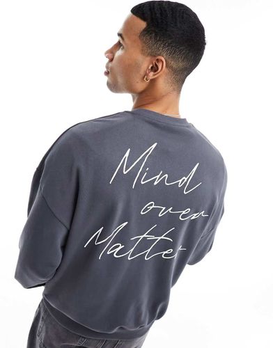 Sweat oversize avec inscription au dos - Adpt - Modalova