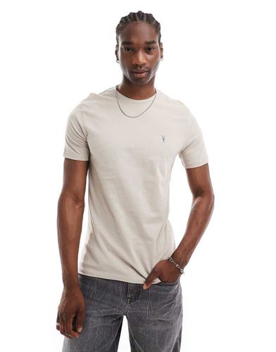 Brace - T-shirt en coton brossé - Taupe - Allsaints - Modalova