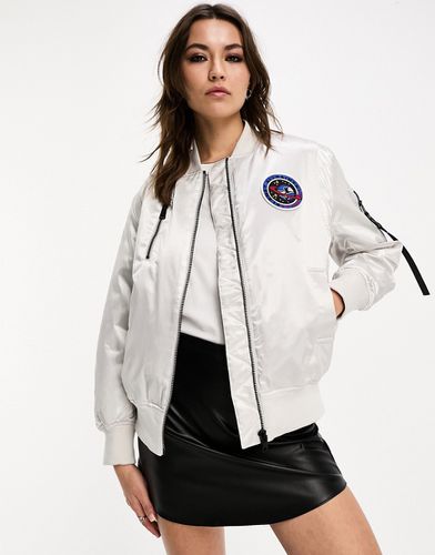 Echo - Bomber zippé - Argent métallisé - Allsaints - Modalova