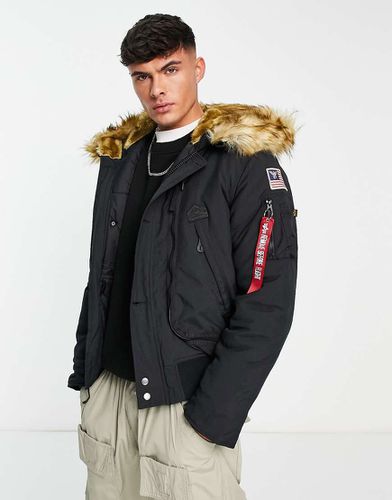 Polar SV - Bomber à capuche avec bordures en fausse fourrure - Alpha Industries - Modalova