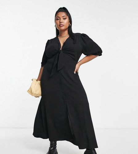 ASOS DESIGN Curve - Robe mi-longue boutonnée nouée devant - Asos Curve - Modalova