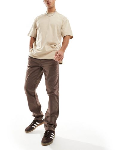 ASOS DESIGN - Pantalon droit en tissu ripstop - Marron foncé - Asos Design - Modalova