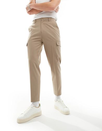 ASOS DESIGN - Pantalon fuselé élégant à poches cargo - Taupe - Asos Design - Modalova