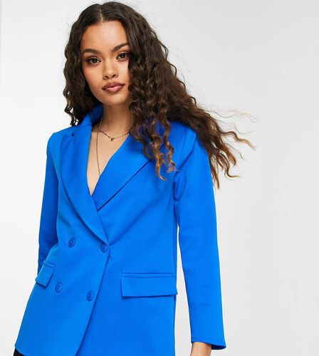 ASOS DESIGN Petite - Blazer en jersey structuré à double boutonnage - électrique - Asos Petite - Modalova