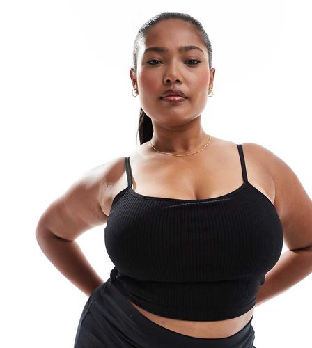 Curve - Débardeur de yoga côtelé emblématique sans coutures et brassière intégrée - Asos 4505 - Modalova