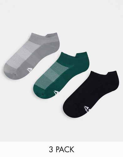 Lot de 3 paires de chaussettes de sport griffées avec propriétés antibactériennes - Asos 4505 - Modalova