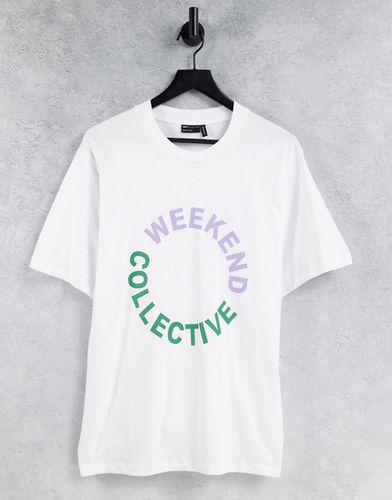 ASOS - Weekend Collective - T-shirt oversize à logo coloré - ASOS Weekend Collective - Modalova